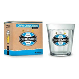 Copo Americano 190ml - Grêmio Cor Transparente Com Adesivo Azul, Branco, Preto E Amarelo