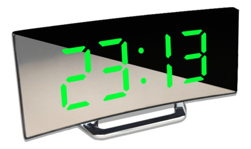 Despertador De Mesa Cabeceira Digital Espelhado Sala Quarto Cor Verde