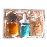 Kit Presente Natal Com 3 Perfumes Masculino Miniatura 25ml Essencial Tradicional Kaiak Clássico Natura E Celso Portiolli Jequiti
