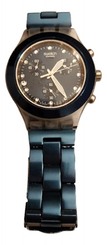 Reloj Swatch Full Blooded Sea Blue Svck4041ag Excelente!