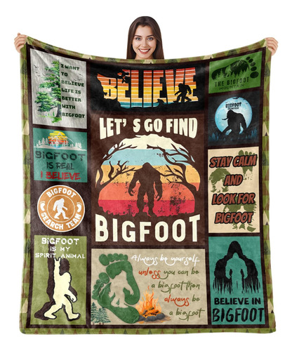 Jisecot Bigfoot Regalos Para Hombres Y Mujeres, Manta Divert