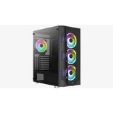 Caja Atx  Gamer Aerocool Prism Chasis Con Vidrio 4 Fans Argb