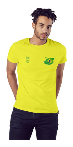 Camiseta Futebol Torcida Brasil Copa Do Mundo Qatar 2022