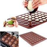 Tapete Silicon Para Hornear 48 Macarrones Repostería Molde 