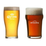 2 Vasos Pinta Comun O Inglesa De Cerveza Grabado Diseño Logo