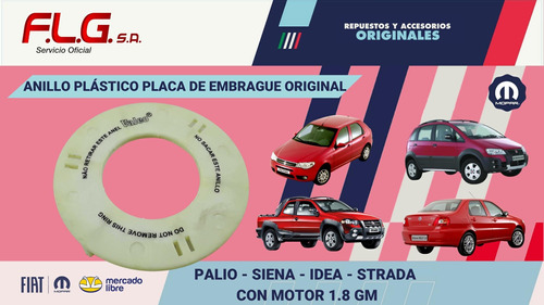 Anillo Plastico Placa Embrague Fiat Siena 04/10 Foto 4
