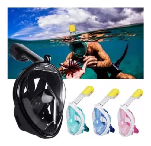 Máscara Snorkel Fullface Buceo Antiniebla Con Soporte Gopro