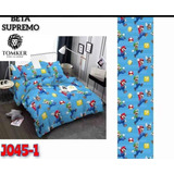 Cubrelecho Mario Bross Para Cama Sencilla Doble Faz