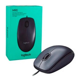 Mouse Logitech Usb M90 Negro 1000 Dpi Para Derechos Y Zurdos