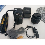 Nikon Kit D3200 + Lente 18-55mm Vr Dslr Color  Negro