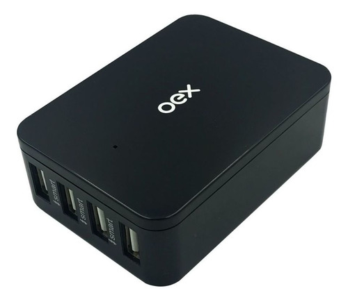 Carregador De Tomada Oex Cg400 4 Portas Usb Cabo 1.2 M Preto