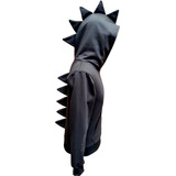 Sudadera Hoodie Dinosaurio Negro Suave , Variedad De Tallas