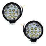 Par Faros 14 Led Redondo Aux. Con Estrobo 