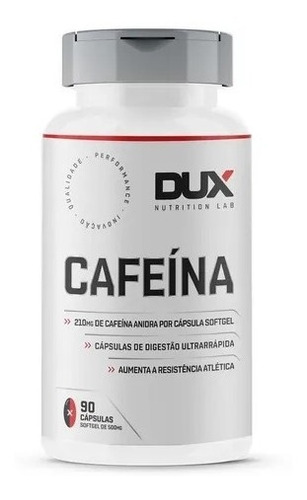Cafeína - Pote 90 Cápsulas Dux Nutrition + Brinde
