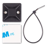 Cable Tie Mounts, Adhesive-backed, 1 Inch, For Cable Managem