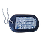 Dog Tag Placa Identificacion Militar Brillante Bajo Relieve