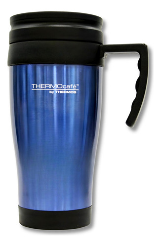 Thermo Tipo Vaso Mug Acero Inoxidable 420ml Azul Metalizado