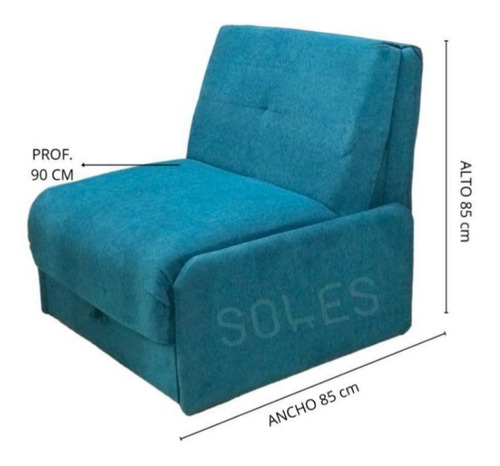 Sofa Cama 1 Plaza Tapizado Premium Pana + Envio