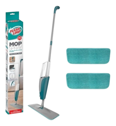  Kit Mop Spray Reservatório Flashlimp + 2 Refil Extra