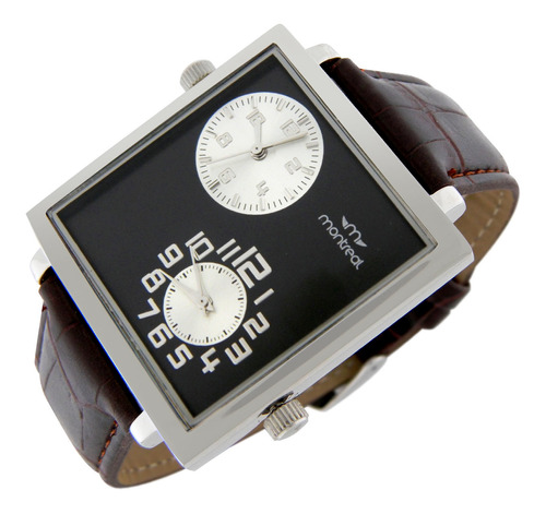 Reloj Montreal Hombre Ml1302 Doble Mecanismo Caja Delgada