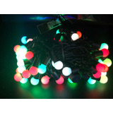 Guirnaldas 50 Pelotitas Rgb Led 7,5m Cambio Color Lento Exte