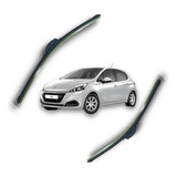 Kit 2 Escobillas Delanteras Flex Peugeot 208 2013 A 2019