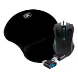 Pad Apoya Muñeca Gel + Mouse Ibek Fc 132 + Adaptador Otg