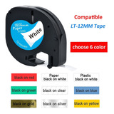 6 Colores Para Dymo Letratag 91201 12267 91202 Cinta De 12 M