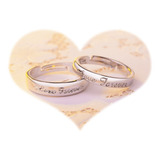 2 Anillos Promesa Plata 925 Amor Parejas Enamora 14 Febrero