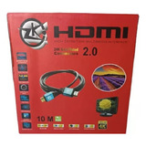 Cabo Hdmi 10 Metros 4k Blindado Full Hd Tv Pc 10mts