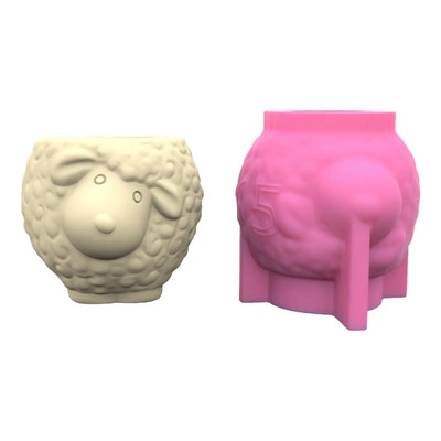 Maceta De Silicona Con Forma De Oveja Mold-315 | Envío gratis