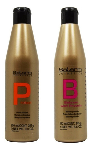 Salerm Protein Shampoo & Balsam Conditioner 250ml Duo Set 