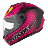 Casco Moto Mujer Axxis Draken Nahesa A8 Rosa Brillo Dafy