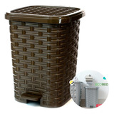 Papelera Rattan 10lt Plastired - - Unidad a $19000