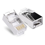 Paquete 100 Piezas Plug Conector Rj45 Cable Red Utp Cat6