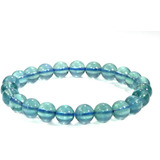 Pulsera De Cristal De Fluorita Azul Con Poder Curativo De Pi