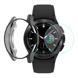 Capa Bumper Case + Película Vidro Para Galaxy Watch 4 46mm