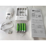 Cargador Usb Gp Aa/aaa + 4 Pilas Recargables-