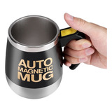 Taza Auto Agitable Acero Inoxidable Magnética Bebidas Mug Color Negro