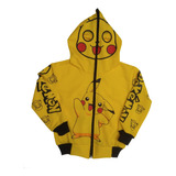 Buzo,chaqueta,hoodie Pikachu Pokemon Superheroe Niño Comics 