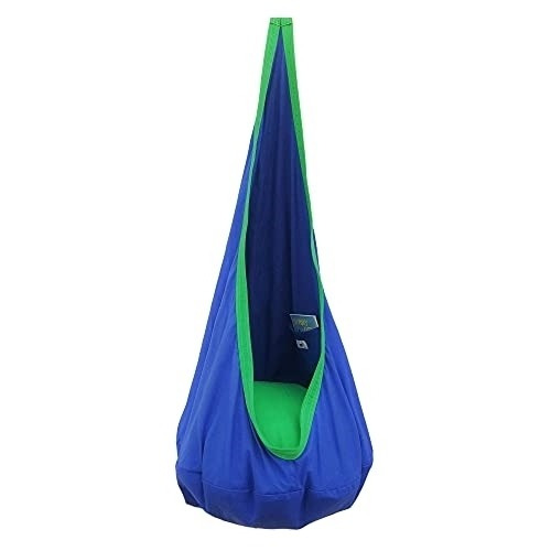 Silla Colgante Para Niños Con Bolsillo Color Azul