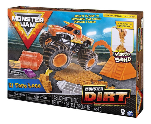 Monster Jam Max D Monster Dirt Deluxe Set, El Toro Loco, Mul