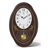 Reloj De Pared Musical Con Pendulo  Reloj De Pared Ovalado