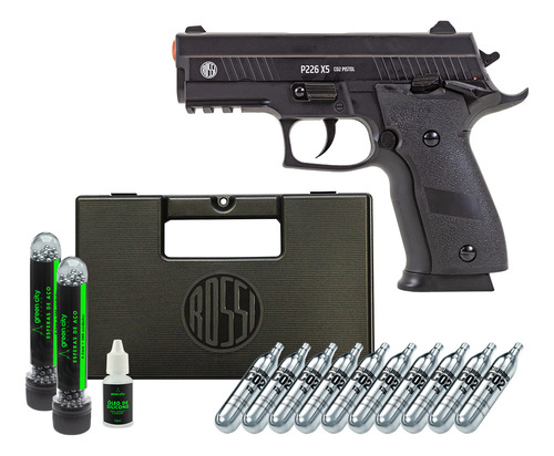 Pistola Co2 P226 Semiautomático Slide Metal + Case + Munição