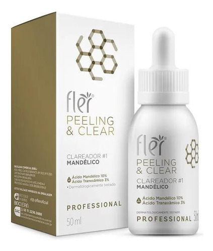 Clareador Mandélico Peeling & Clear 50ml - Flér