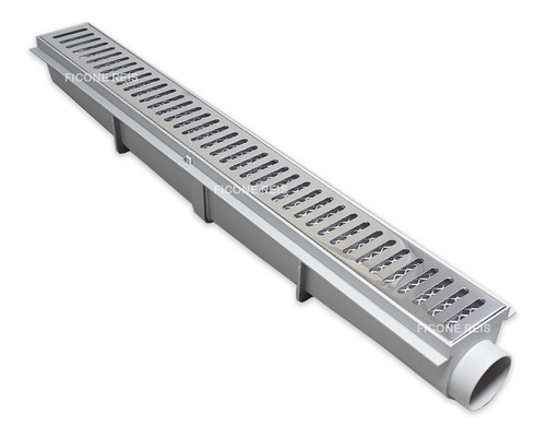 Ralo Linear Sequencial 5x50 Grelha Inox Piscina Com Tela