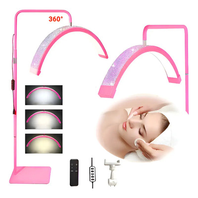Lámpara Led Media Luna Profesional De Pie, Ideal Para Extensión De Pestañas, Ceja Y Maquillaje Profesional | Envío gratis