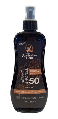 Australian Gold Protector Solar Spf 50 Spray With Bronzer 