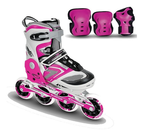 Combo Patines Canariam Bolt + Kit De Proteccion Canariam C4