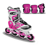 Combo Patines Canariam Bolt + Kit De Proteccion Canariam C4